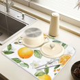 thumbnail image 2 of Yayeee Dish Drying Mat for Kitchen Counter 16" x 18" Microfiber Super Absorbent Coffee Decorative Pad, Orange Bees, 2 of 9