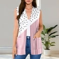 thumbnail image 3 of Stamzod Light Cardigans for Women Summer Sleeveless Open Front Vest Dressy Casual Plus Size Cardigan with Pockets Pink D L, 3 of 8