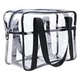 thumbnail image 2 of 1 Pcs Transparent Handbag Thickened Cosmetic Bag & 1 Pcs ​Portable Body Vibration Massage with Led Light Red, 2 of 10