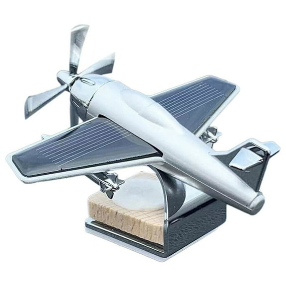 Solar Powered Rotating Aircraft Desktop Aircraft Decoration Interior Decoration Car Decoration Children's BirthdayGift,B