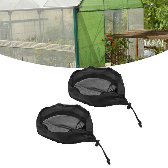 Duct Filter Vent Cover, 2PCS Practical Drawstring Design Plant Grow Tent Vent Mesh Cover Multifunctional Waterproof Fine Mesh Design Duct Filter Vent Cover
