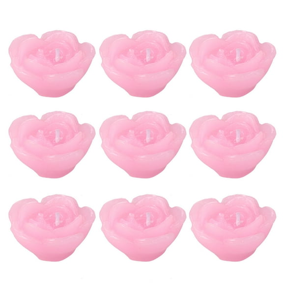 UNOMOR 12 Pack Rose Petal Tealight Candles Decorative Candle For Wedding Party Home