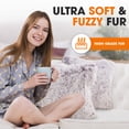 thumbnail image 2 of Cheer Collection Set of 2 18" x 18" Shaggy Long Hair Throw Pillows, 2 of 5