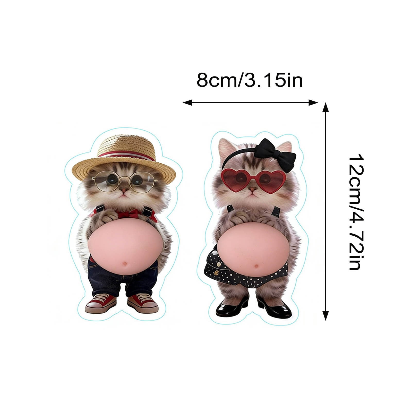20 Pcs 3D Shiba Inu Dog Belly Stickers, Super Soft Silicone Anti-Collision Stickers, Cute Dog Belly Sticker as Car Door Protector, Table Edge Protector & Cute Decor Sticker for Home and Car