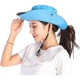 thumbnail image 1 of Sombrero de ala ancha para mujer, sombrero de malla tipo cubo, sombrero de pesca al aire libre, protección UV, 1 of 5