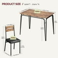 thumbnail image 2 of GymChoice Dining Table Set Dining Room Table Set for Small Spaces Kitchen Table and Chairs for 4, Modern Wood Rectangle Dinner Table Dinette Furniture for Breakfast Nook,Home Office, 2 of 9