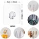 thumbnail image 2 of Paquete de 20 ganchos mágicos adhesivos transparentes sin clavos extraíbles para puerta de pared de baño de cocina máx. 3 kilos brillar Electrónica, 2 of 5