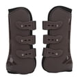 thumbnail image 1 of 2 protectores de patas delanteras de caballo de neopreno PU, botas protectoras para montar y saltar. Par de patas delanteras marrones XL., 1 of 14