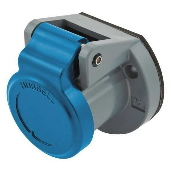 Hubbell Wiring Device-Kellems Single Pole Connector,Weather Cover,Blue HBL15NCBL