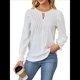 thumbnail image 2 of Camisa Formal Informal de Larga para Mujer, Estilo Ejecutivo, con Escote en V, para Trabajo, Moda de Otoño L, 2 of 7