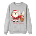 thumbnail image 5 of Fiaer Christmas Sweatshirts for Family Trendy Funny Reindeer Graphic Xmas Pullover Baggy Casual Crew Neck Warm Long Sleeve Holiday Tops Kid 110, 5 of 5