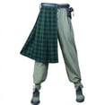 thumbnail image 2 of Men's Casual Pants Mens Fashion Casual Scottish Style Plaid Contrast Role Playing Pleated Skirt Skirt Dark Blue One Size, 2 of 6