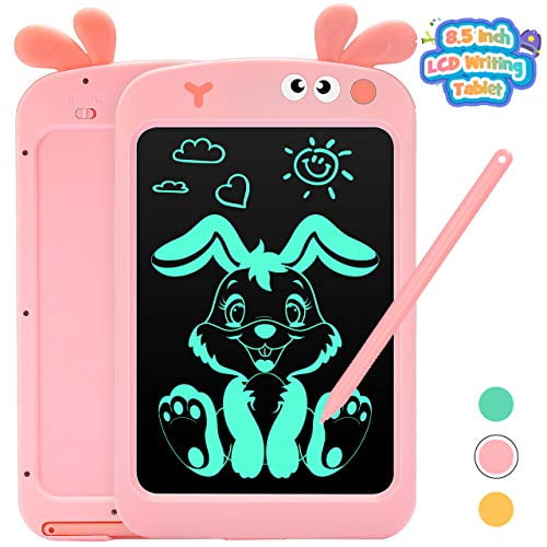 Gifts for 3-12 Year Old Girls Dreamingbox 8.5 Inch Magic Drawing Tablet Doodle Board for Kids Education Gifts Bunny Toys for 3-12 Year Old Girls Writing Tablet Drawing Board for Kids Boys Girls Pink