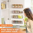 thumbnail image 2 of Spice Rack Bunoxea montado en la pared, paquete de 4 unidades, metal cromado, 2 of 7