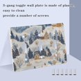 thumbnail image 3 of Yayeee Toggle Light Switch Wall Plate 2-Gang 4.56"x4.48" Decorative Outlet Cover, Snowy Winter, 3 of 7
