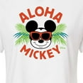 thumbnail image 3 of Disney - Aloha Mickey - Juniors Cropped Cotton Blend T-Shirt, 3 of 5