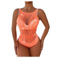 thumbnail image 2 of uublik Valentines Lingerie Set for Women Plus Size Babydoll Bodysuit Sexy Naughty Lace, 2 of 5