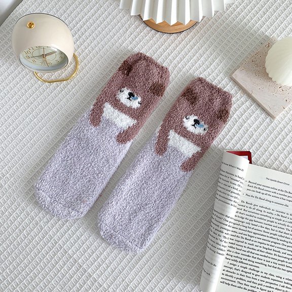 Dyfzdhu A Pair Of Women Casual Animal Print Cotton Pattern Lady Socks Tube Comfortable Socks