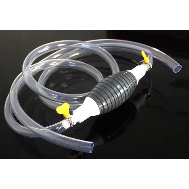 Manguera de combustible de goma Bomba de transferencia de combustible manual Tanque de gasóleo para barco Vehículo Línea de succión de agua diésel 20 mm (blanco)