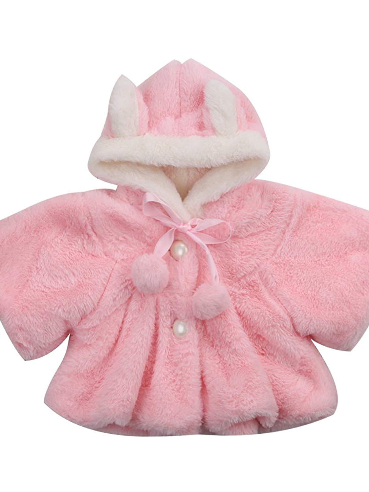 lisenraIn US Cute Newborn Baby Girl Clothes Hooded Coat Jacket Kids