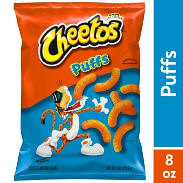 Cheetos Puff Cheese Flavored Snack Chips 8 oz (Pack 4)