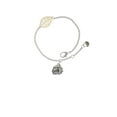 thumbnail image 2 of Delight Jewelry Silvertone Small Bulldog - Mascot - Goldtone Leaf Delicate Bracelet, 6.25+1.75", 2 of 4