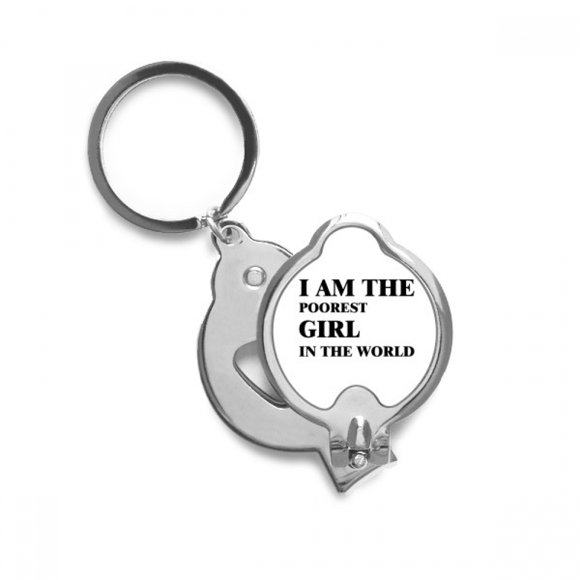 I Am The Poorest Girl Finger Nail Clippers Scissor Stainless Steel Cutter