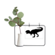 thumbnail image 1 of Fósiles de dinosaurio miniatura feroz Marco De Metal Florero De Cerámica Decoración, 1 of 4