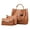 Brown, variant on Fashion Handbags and Purses for Women Work Tote Bag Top Handle Satchel 3pcs Purse Set