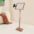 thumbnail image 3 of Bamboo Music Stand, Music Organizer with Mobile Phone Holder, Book Holder, Sheet Music Stand, Laptop Stand for Conductor Lectern Guitar Violin Piano, Adjustable Angle, 3 of 17