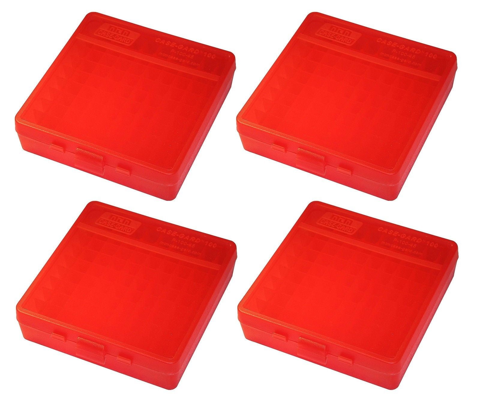 45 ACP CLEAR COLOR 10 10 MM  100 ROUND PLASTIC AMMO BOXES 40 