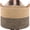 Black & Jute-21.7"D x 13.8"H, variant on Cotton Woven Rope Storage Basket White & Brown, 21.7"D x 13.8"H for Blanket, Laundry and Toy Organization