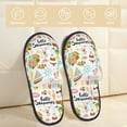 thumbnail image 2 of Fotbe Hello Summer Pantuflas Peludas para Mujer con Estampado, Zapatillas de Peluche, Zapatos de Invierno para Casa, Uso Interior y Exterior-Large, 2 of 8