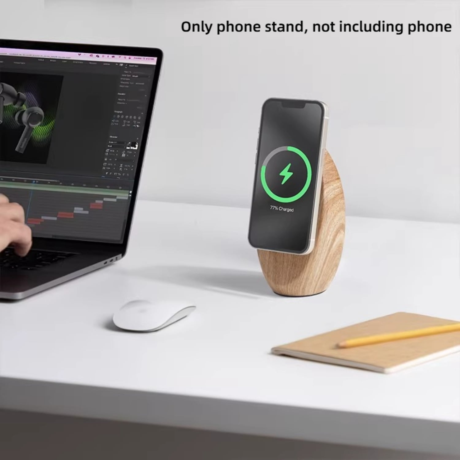 Magnetic Phone Stand with Wireless Charger, Creative Desktop Charging Dock and Phone Holder