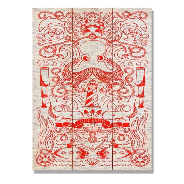 Day Dream WVWR1115 11 x 15 Po Eaux Vives Rouge Art Mural
