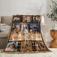 thumbnail image 5 of Horse Blanket for Girls Women Adults Soft Cozy Flannel Fleece Western Horses Throw Blankets Gifts Warm Fluffy Plush Decor for Couch Sofa add Same printed canvas bag, 5 of 8