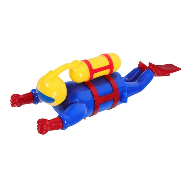Juguetes creativos para el baño del bebé, juguetes de plástico para la bañera, buzo, juguete flotante de cuerda