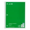 Pen+Gear College Rule 1-Subject Notebook, 10.5" x 8", Green, 70 Sheets