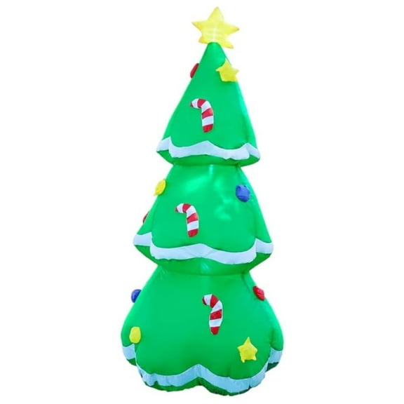 5 Foot Christmas Inflatables Tree with Hat, Blow Up Tree with Branch Hands, Lighted for Home Outdoor Yard Lawn Decoration