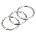 thumbnail image 1 of Unique Bargains Bague Ronde en Acier Inoxydable 316 50 mm ID 6 mm d'Épaisseur, Lot de 3, 1 of 5