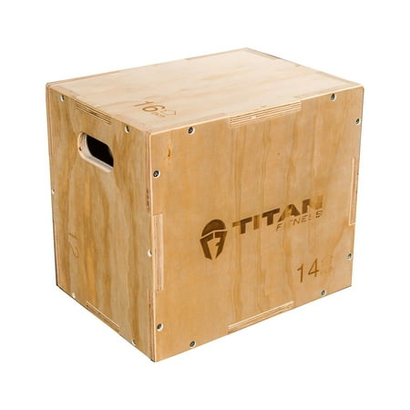 Titan Fitness 12" 14" 16" Wood Plyometric Box HD Plyo Box Jump Exercise Training