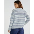 thumbnail image 3 of Time and Tru Women's Space Dye Roll Neck Sweater, Midweight, Sizes XS-XXXL, 3 of 6