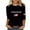 Black, variant on Freedom Shirt for Women, Women's Freedom Tshirt Unisex Crewneck 3/4 Sleeve Letter Print Graphic Tees Shirts