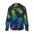 thumbnail image 3 of Balery Abstract Bright Pineapple Fruit Retro Men's Women's UPF 50+ Sun Protection Lightweight Hoodie Performance Long Sleeve Shirt for Fishing Running-Small, 3 of 9