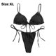 thumbnail image 2 of Trajes de baño de bikini de triángulo cruzado para mujer con falda de playa de malla Trajes de baño de 2 piezas, traje de baño de bikini de aguas termales sexy delgado, 2 of 8