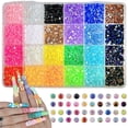 thumbnail image 2 of 24 - Color Flatback Rhinestone Kit with Storage Box - DIY Craft Gems for Nail Art, Phone Case & Jewelry Making, Includes B7000 Glue, Tweezers & Wax Pencil, 2 of 8