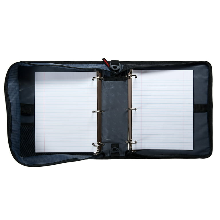 Case•it Dual-121-a, Binder 2-in-1 Zipper Binder, Black