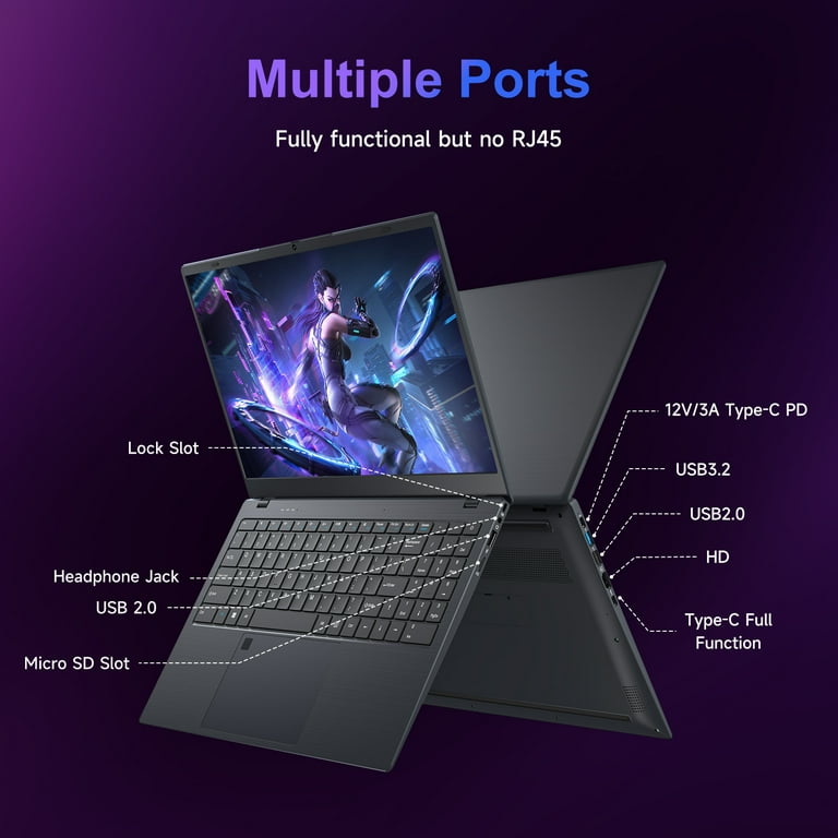 Akocrsiy 15.6 Laptop, 12GB RAM, 512GB SSD, Intel Alder Lake N95