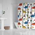 thumbnail image 2 of White Desert Elements Dinosaurs Pattern Shower Curtain 84"x72" ,Bathroom Decorative Shower Curtains Set with 12 Hooks,Modern Waterproof Washable Shower Curtain, 2 of 6