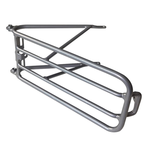 Folded Bike Rear Rack Removable Professional Reusable Washable Cargo Luggage Carrier Shelf Accessories Replacement for Brompton Silver